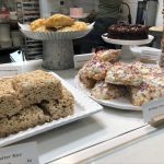 pastries on serving platters