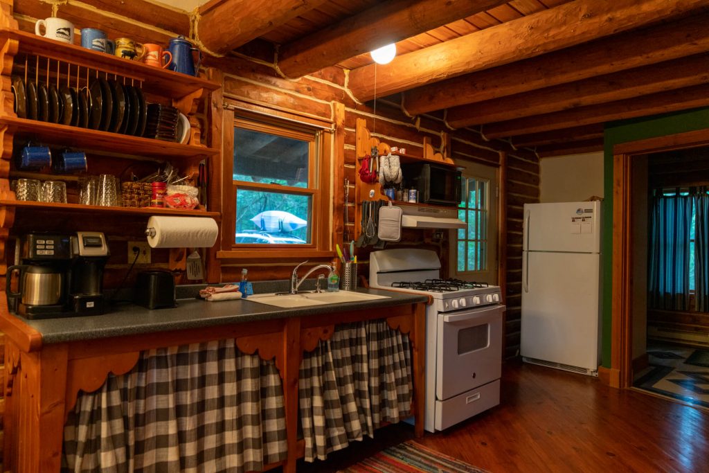 two fawns cabin kitchen West Virginia