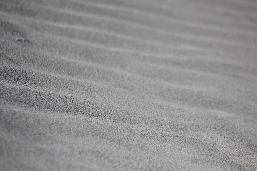 Ripples in the sand.