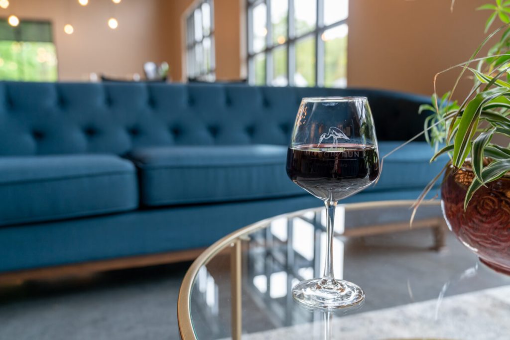 Glass of wine at Hungry Run. Visiting wineries is one of the best things. todo near Lewistown.