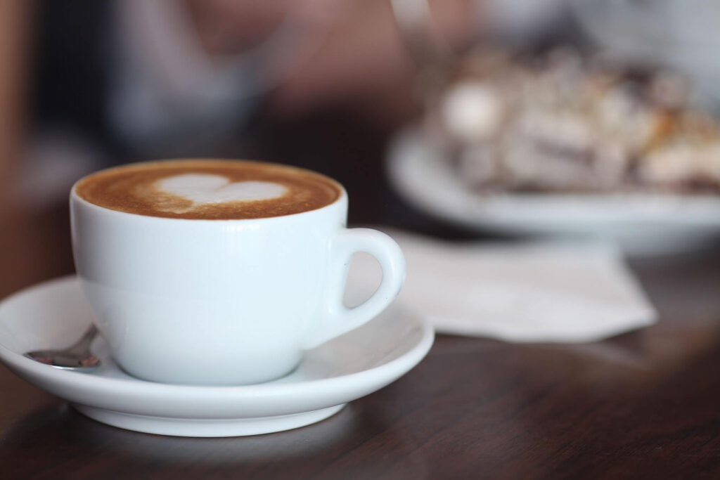 Coffee mug sitting on the counter.