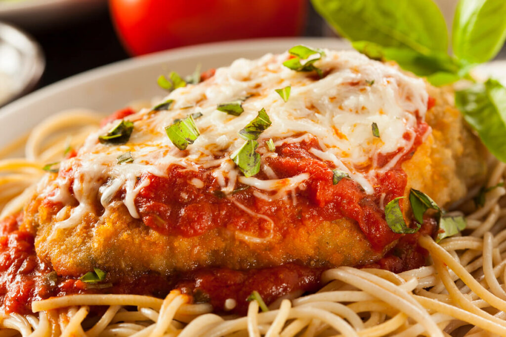 chicken parmesan - one of the best dishes to order at restaurants in Red Hook