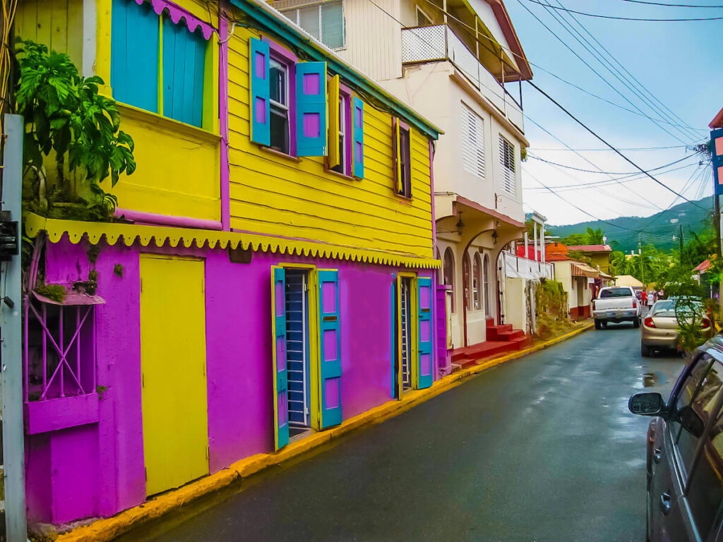 Colorful building in Road Town on Tortola.